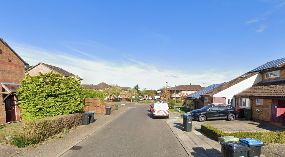 Street view of Underwood Place in Milton Keynes, UK.