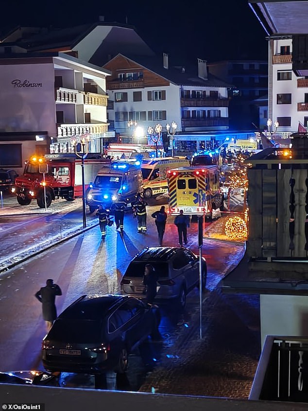 Image from the scene shows emergency services scrambling to the bar in the early hours of this morning