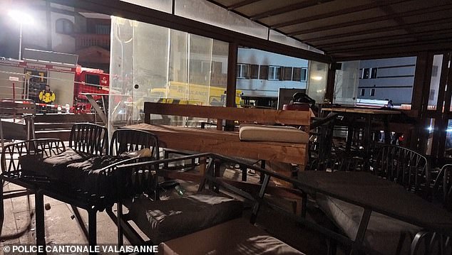 Inside the Constellation Bar following the blaze