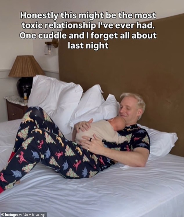 Following the birth to their son Ziggy last month, Jamie and Sophie showed that unlike many stars enjoying a lie-in, they were up bright and early with their baby boy