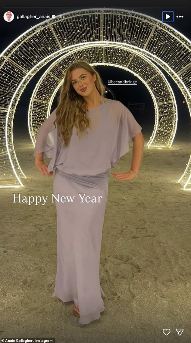 Anais Gallagher celebrated the New Year abroad
