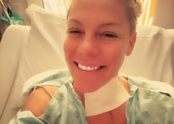 Pink revealed she's been hospitalized as she appeared on Instagram on Wednesday night