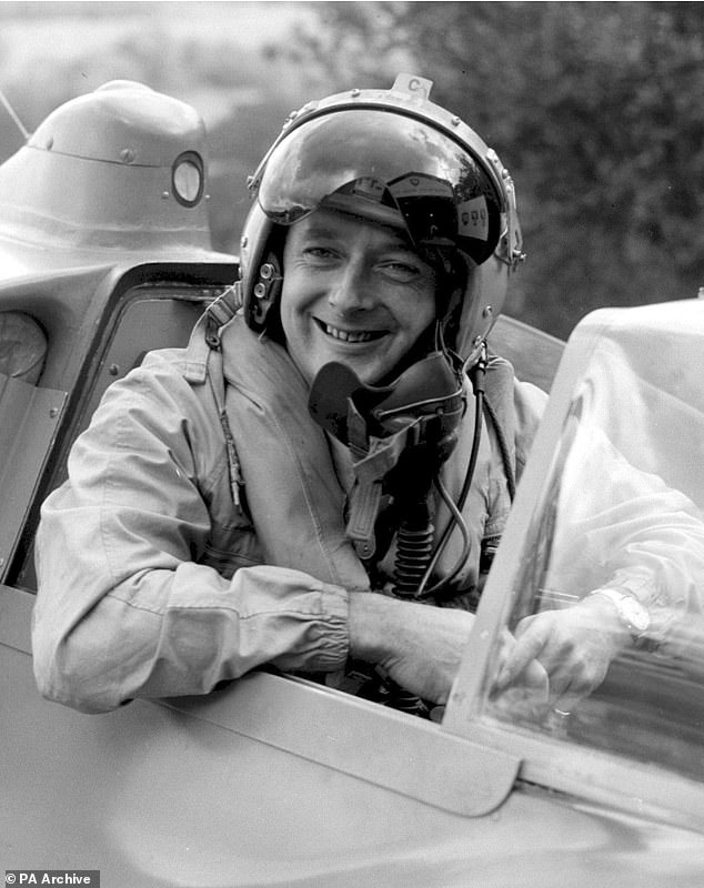 Donald Campbell at the helm of Bluebird. He brought the hydroplane back for a final run against his mechanic's advice as he sought sponsors for a new land record car