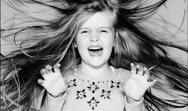 Seren pictured before she began her treatment aged five