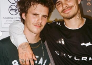 Romeo Beckham made a bold statement in his 2025 Instagram round-up - by choosing to snub his estranged older brother Brooklyn (pictured in one of the shots with brother Cruz, 20)