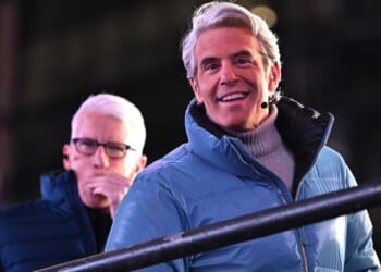 Anderson Cooper and Andy Cohen attend the Times Square New Year's Eve 2026 Celebration on Dec. 31, 2025 in New York City.