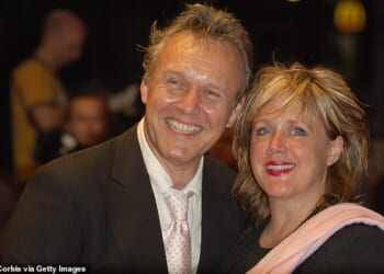 Ted Lasso star Anthony Head's partner Sarah Fisher has sadly died at the age of 61 (seen together)