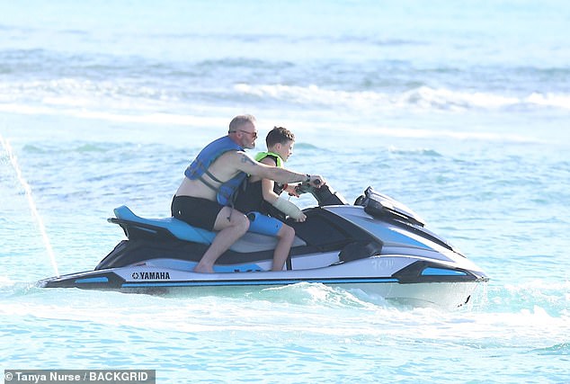 The pair enjoyed the exciting ride