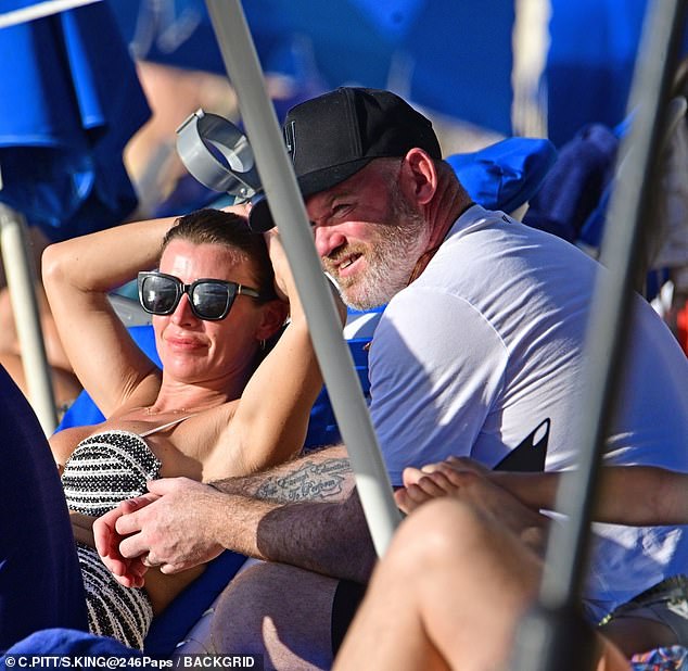 The pair looked excited to be in Barbados once again