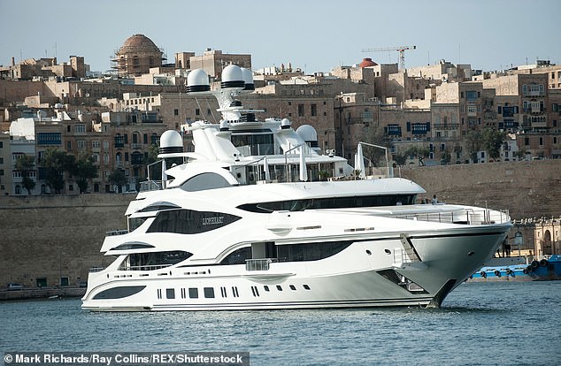 Among the vessels is Sir Philip Green's Lionheart. The superyacht is pictured here in Valletta, Malta