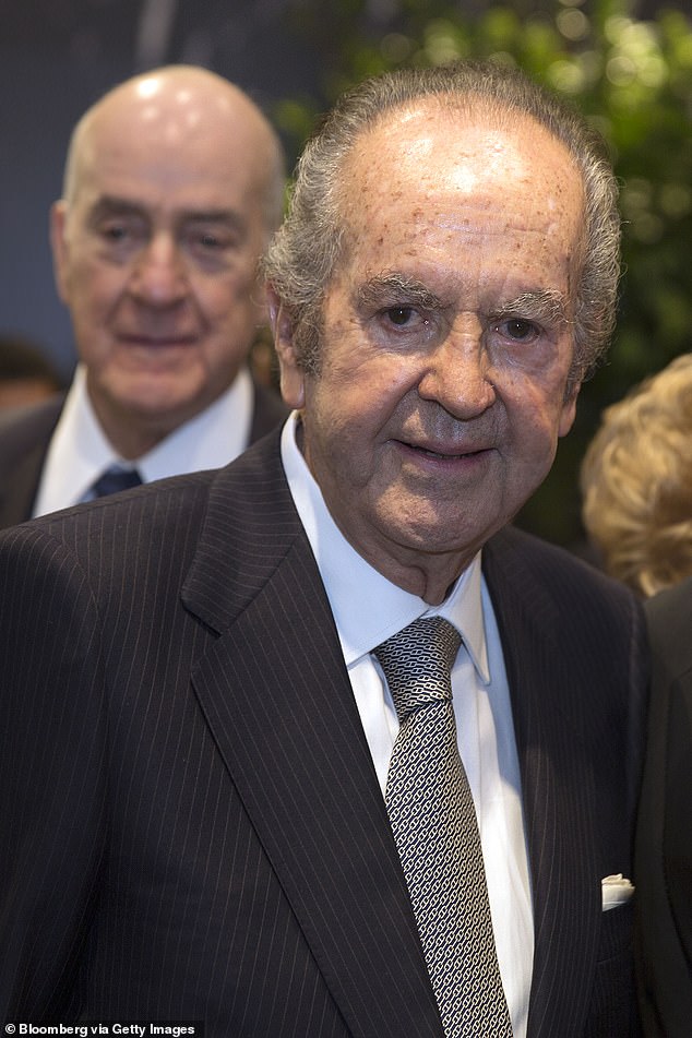 Alberto Baillères passed away aged 90 in 2022, with an estimated net worth of $10.1billion. He is pictured above in Mexico City in 2015