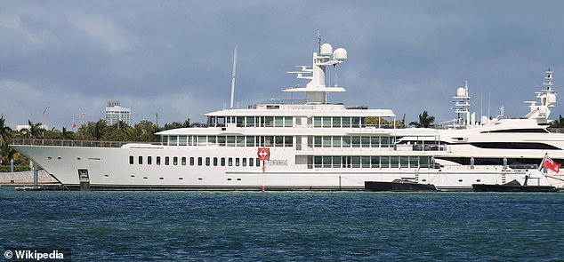 The 289ft Fountainhead yacht, owned by hedge fund magnate Edward Lampert