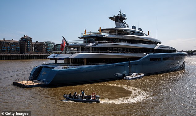 Aviva, a luxury yacht belonging to billionaire Tottenham Hotspur owner Joe Lewis
