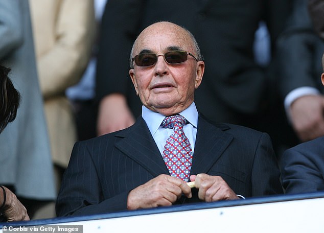 ENIC International Limited Owner Joe Lewis (pictured) in the stands with Tottenham Hotspur Chairman Daniel Levy