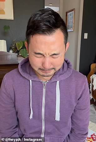 Kim broke down in tears as he paid tribute to his son