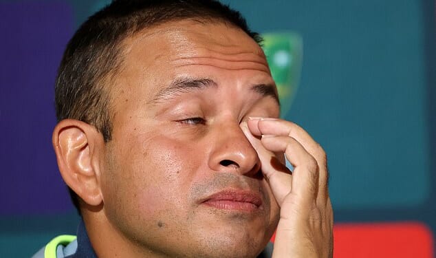 Usman Khawaja (pictured) was visibly emotional when making his retirement announcement