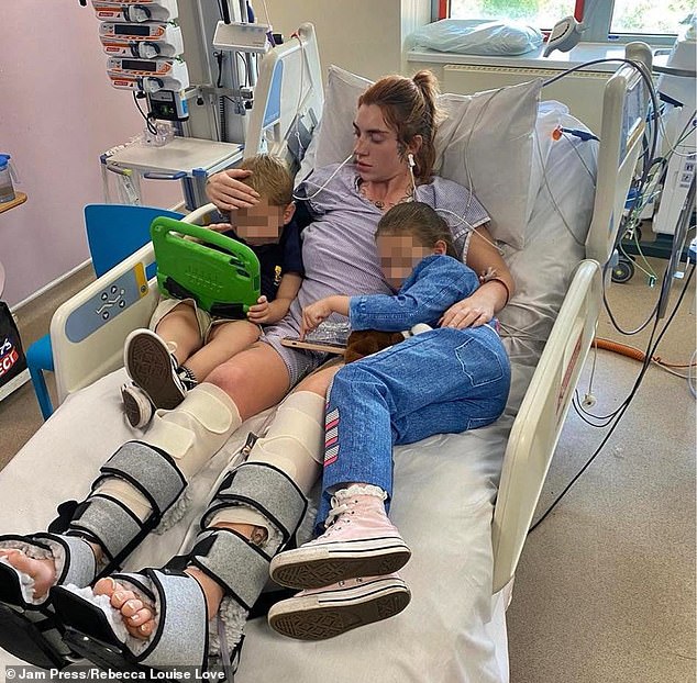 'I was unable to sit up or move my arms or legs,' she recalled. 'My children would come to visit and hug me, and I couldn't even hug them back'