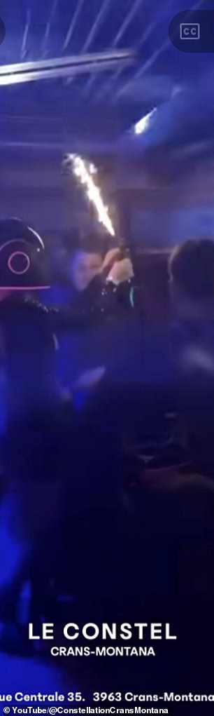 The women also carry buckets full of champagne bottles with sparklers inside