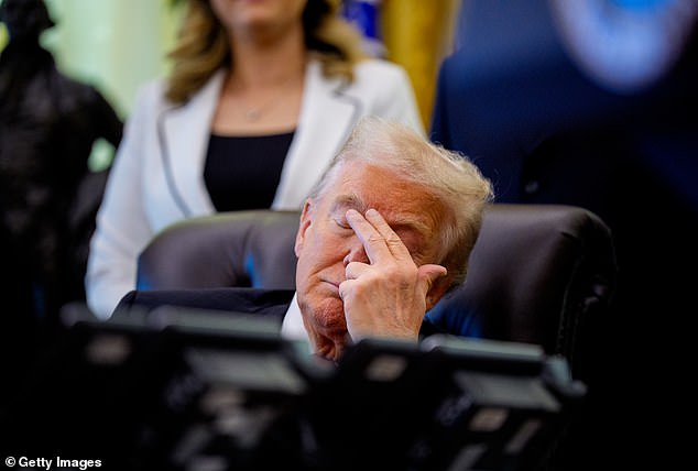 Trump denies that he falls asleep during White House events and meetings, and claims he's always gotten by on little shut-eye. He also denies claims from aides and donors that he has a hard time hearing