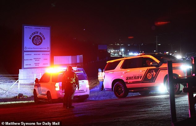 A body and a 9mm Luger pistol were found by authorities in a patch of tall grass at Burnin¿ Bush, a landscaping business located just 100 yards behind the Olmos family home