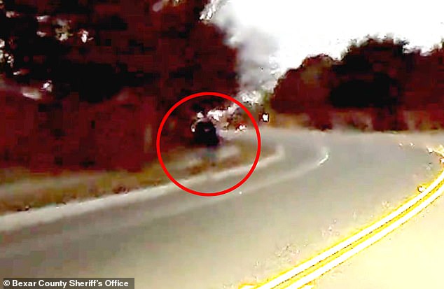 The sheriff released dashboard camera footage that, while blurry, appeared to show someone matching Olmos' description walking alone northbound on Wildhorse Parkway, just a few blocks from her home