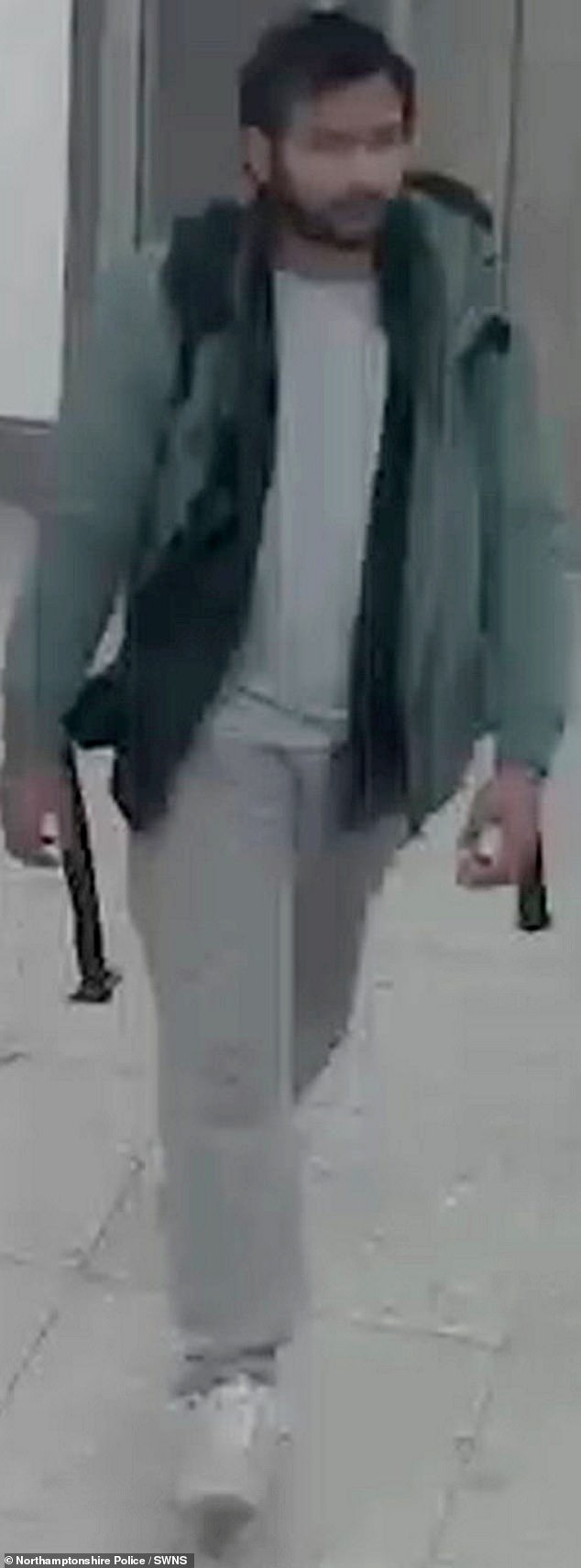 CCTV shows Pankaj Lamba who is wanted for questioning by police after his wife's body was found in the boot of a vehicle in Ilford, east London