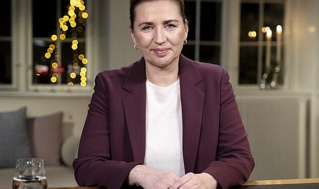 Danish Prime Minister Mette Frederiksen (pictured) of the ruling Social Democrats warned President Trump that the country is ramping up its military force amid his ongoing threats during her annual New Year's speech