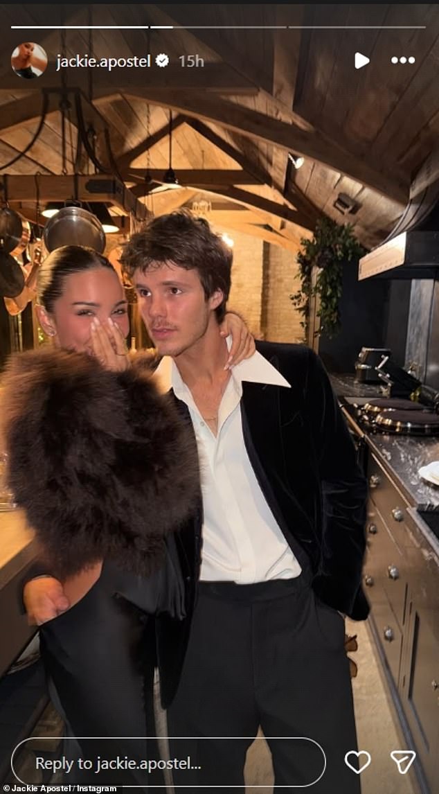 Their son Cruz, 20, and his girlfriend Jackie Apostel, 29,also shared an insight into the glamorous evening
