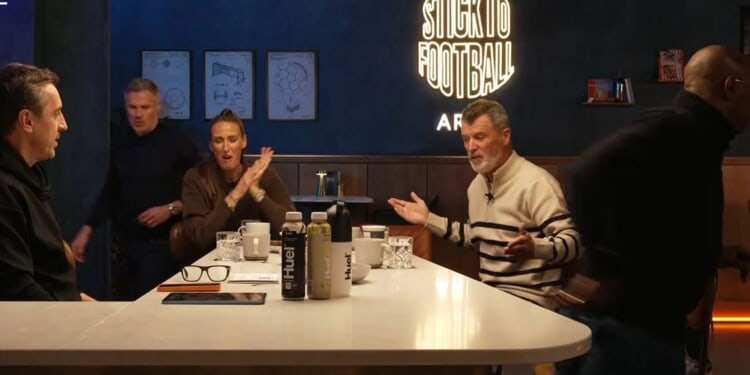 Ian Wright walks out as Roy Keane goes on hilarious golf rant moments before Rory McIlroy comes on set