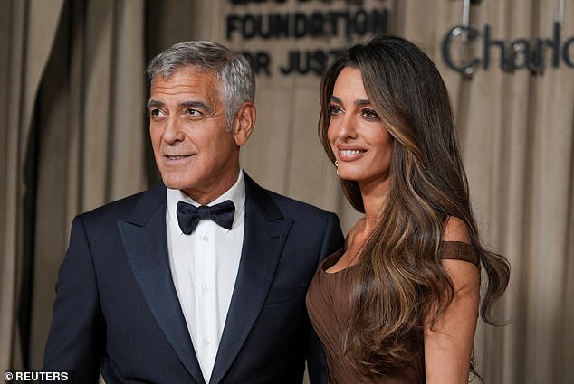 In his statement, Clooney said: 'I totally agree with the current president. We have to make America great again. We'll start in November'; pictured in October 2025