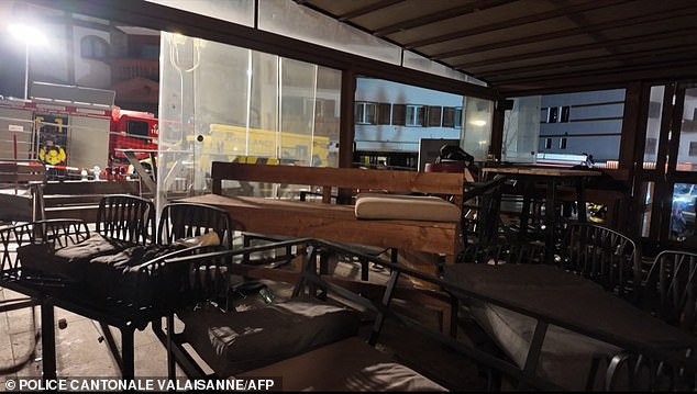 A grab of a video obtained on December 2, 2025 from the Police Cantonale Valaisanne shows the interior of a bar after a fire, in Crans-Montana, a ski resort in the canton of Valais, Switzerland