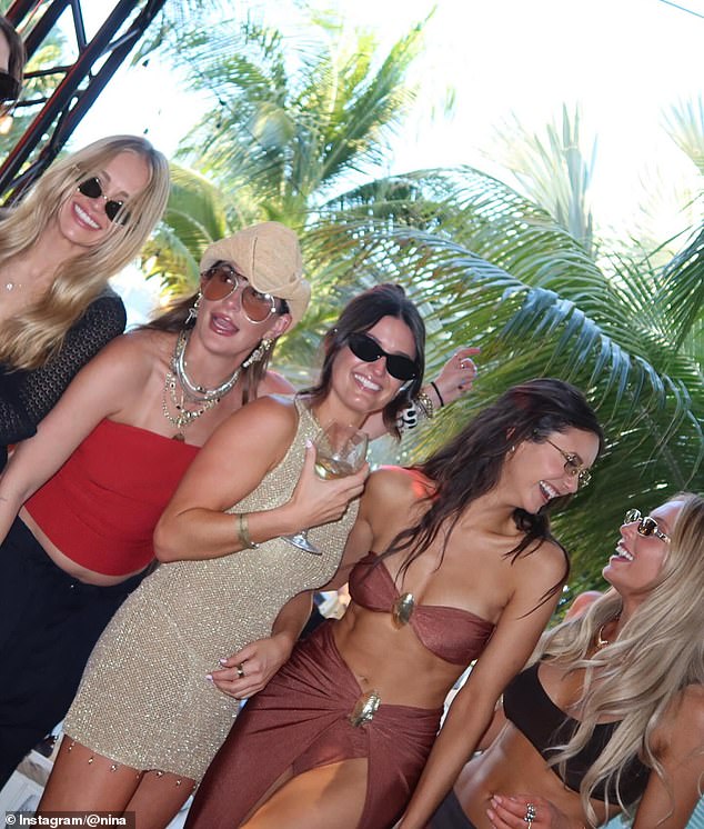 Dobrev squeezed in a lot of girl time with her friends including ex Glen Powell's rumored girlfriend Michelle Randolph and TV personality Alix Earle