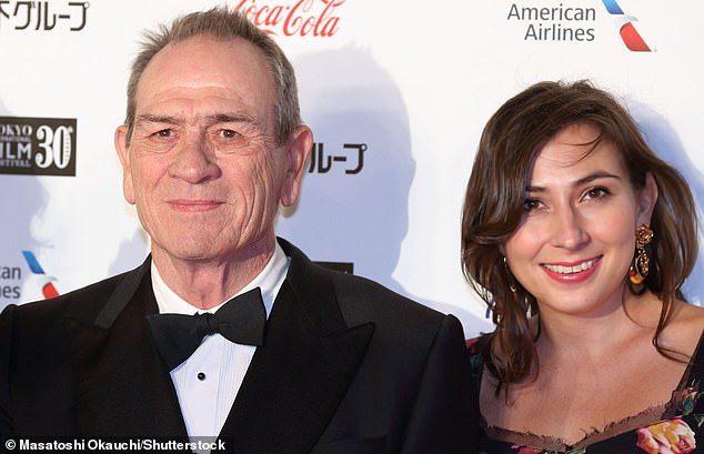 Jones and Victoria are pictured in 2017 at the opening ceremony of the Tokyo International Film Festival, where he was serving as president of the international competition jury