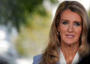 Small Business Administration administrator Kelly Loeffler, seen in a file photo dated Aug. 26, said she told Minnesota Gov. Tim Walz that his state "cannot be trusted to administer federal tax dollars."