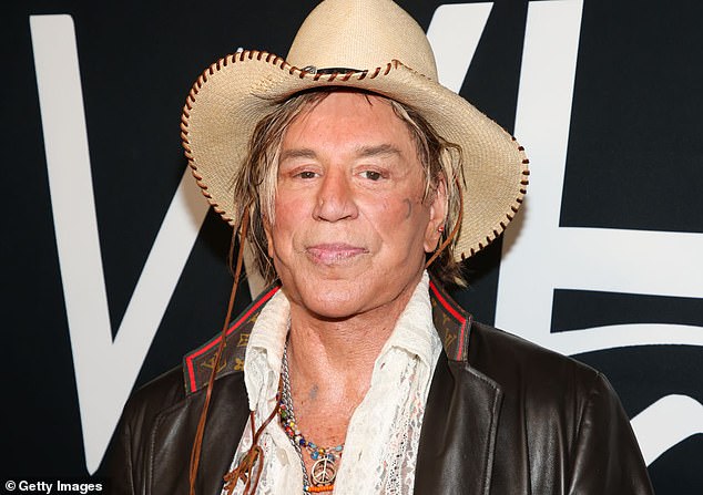 Rourke, pictured 2022, looked dramatically different in these new photos