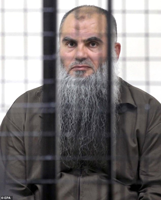 The double murderer, who took a prison officer hostage and demanded the release of hate preacher Abu Qatada (pictured), has been awarded a £240k taxpayer-funded payout