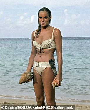 She bore a striking resemblance to Ursula when she played Bond girl Honey Ryder in the first James Bond film, Dr. No, in 1962