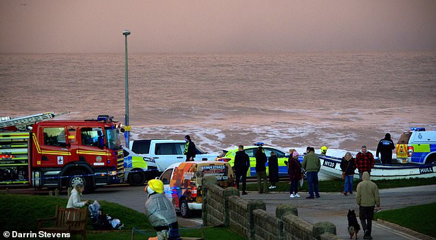 A major rescue operation was launched at Withernsea on the East Yorkshire coast