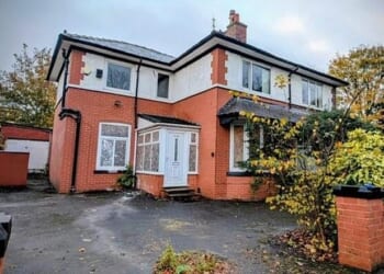 The house, in Burnley, Lancs, where Dr Sacharvi and Vian were murdered in September 2020, is still boarded up