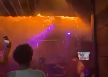 Footage shows the deadly blaze inside the Le Constellation, located in the Alpine town of Crans-Montana, in the Valais canton, which killed at least 40 people and injured 119 others