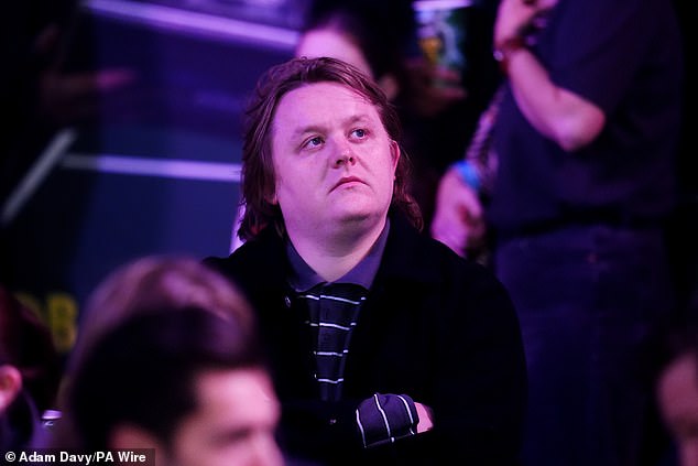 Musician Lewis Capaldi watches on during as the first semi-final unfolded on Friday night