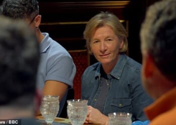 The Traitors fans were left in stitches after Amanda (seen) fired a savage comeback at her fellow player, Hugo