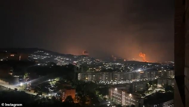 Airplanes, loud noises and at least one column of smoke were being heard and seen in Venezuelan capital Caracas in the early hours of Saturday morning, witnesses told Reuters. It is not immediately clear what caused the blasts