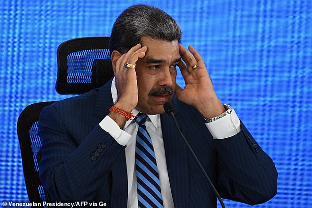 Multiple explosions have been reported in the Venezuelan capital of Caracas amid Donald Trump's escalating threats against its leader Nicolas Maduro (pictured)
