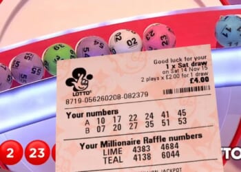 Lotto and Thunderball draw tonight, January 3, 2026