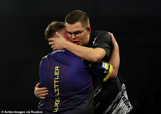 Littler and Van Veen shared a hug after their clash - many more may come in the future