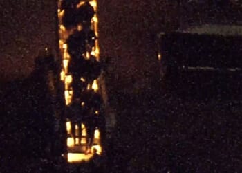 Captured Venezuelan President Nicolas Maduro has arrived in the US after being seized from his Caracas compound. Several figures presumed to be Maduro and his wife Cilia Flores flanked by officials could be seen disembarking the plane in upstate NY, as shown above