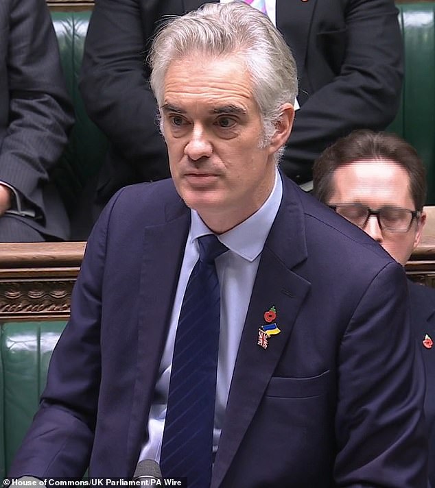 Tory defence spokesman James Cartlidge (pictured on November 5, 2025) is set to quiz ministers over the legislation when Parliament returns tomorrow