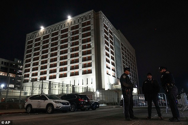 The president was booked in the Metropolitan Detention Center in Brooklyn where he will await his trial