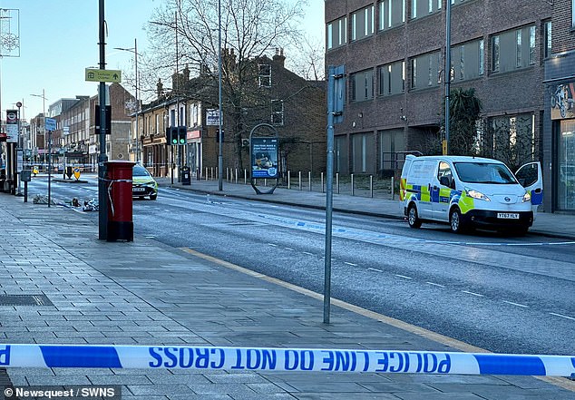 A 35-year-old man was also arrested at the scene on suspicion of attempted murder, and was taken to hospital due to his injuries